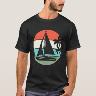 Sailing Retro Style Sail Boat T-Shirt