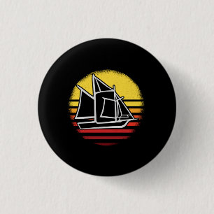 Sailing Retro Vintage 1 Inch Round Button