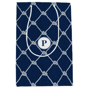 Sailing Ropes Nautical Coastal Medium Gift Bag