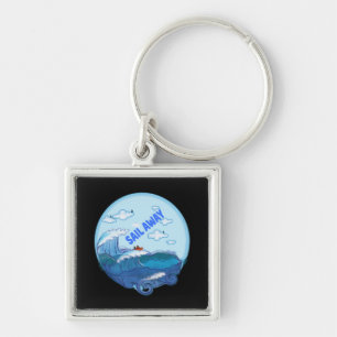 Sailing - Sail Away Sail To Freedom Keychain