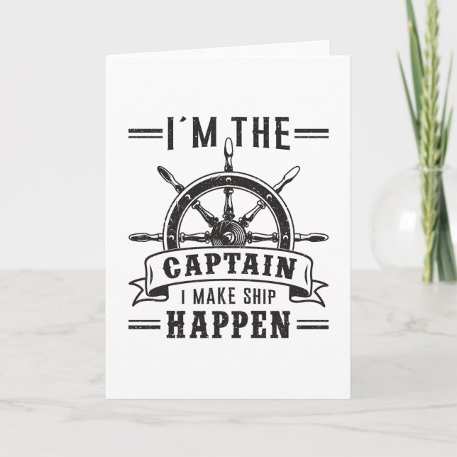 Sailing Sail Boat Captain Sailor Funny Gift Idea Card (Front)