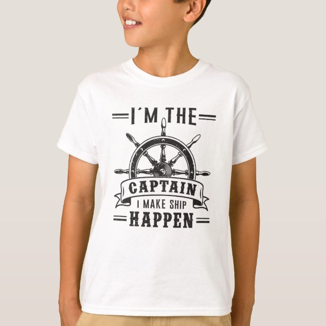 Sailing Sail Boat Captain Sailor Funny Gift Idea T-Shirt (Front)