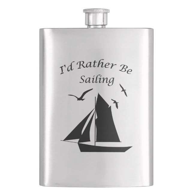 Sailing Sailboat Classic Flask (Front)