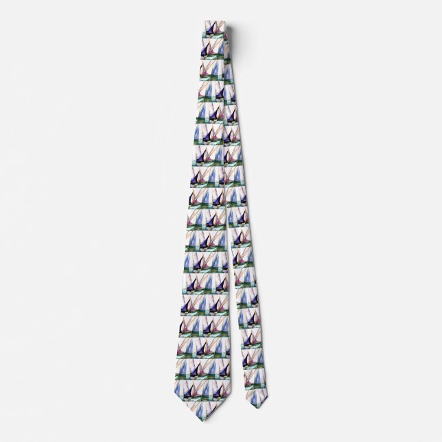 Sailing Sailboat Fun Men's Nautical Ties Boats (Front)