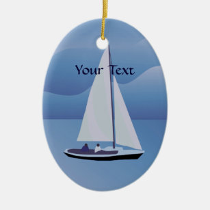Sailing Sailboat Oval Ornament
