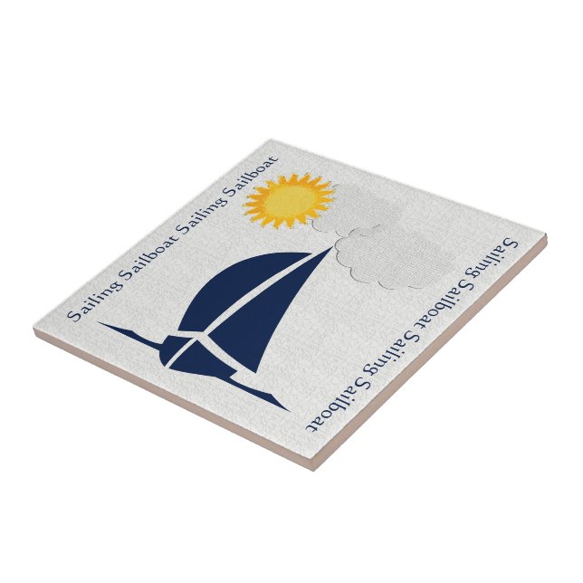 Sailing Sailboat Tile (Side)