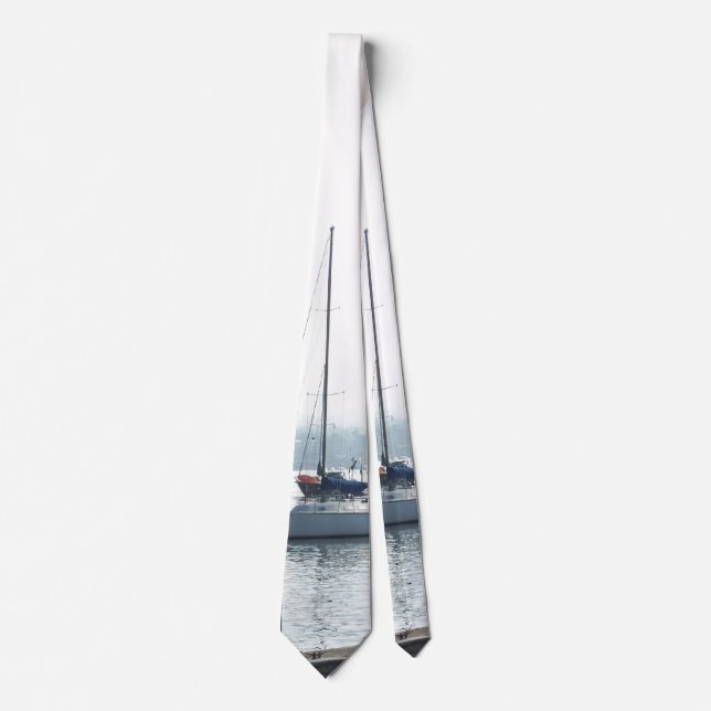 Sailing Sailboats Ocean Boats Marine Sea Tie (Front)
