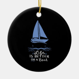 Sailing Sailing Boat Ceramic Ornament