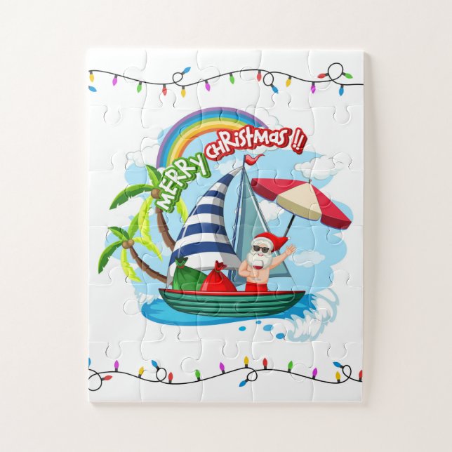 Sailing Santa Jigsaw Puzzle (Vertical)