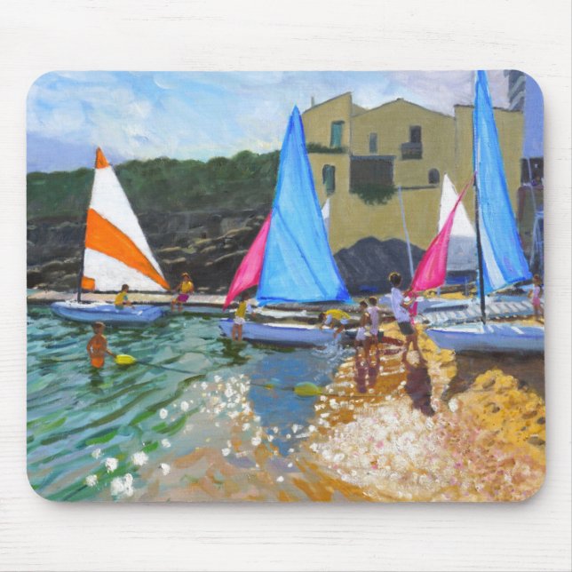 sailing school calella de palafrugall costa mouse pad (Front)