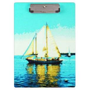 sailing schooner clipboard