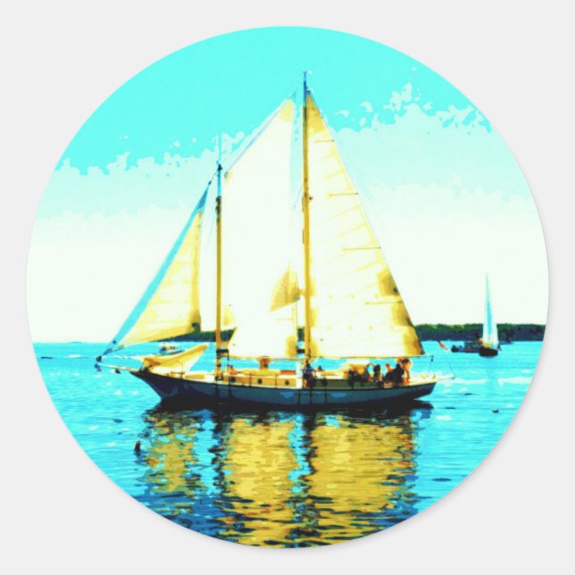 sailing schooner sticker (Front)