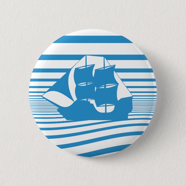 Sailing ship 2 inch round button (Front)