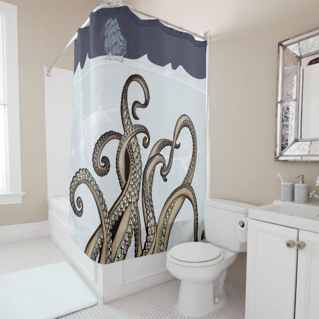Sailing Ship and Sea Monster Kraken (In Situ)