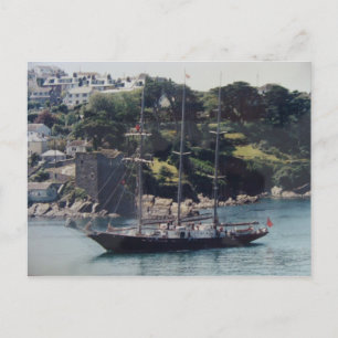 Sailing Ship coming into Harbour Postcard