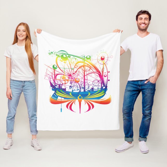 Sailing Ship Fleece Blanket (In Situ)