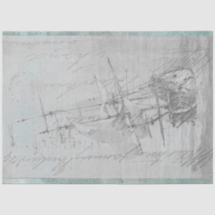 Sailing Ship Furniture Decoupage Tissue Paper