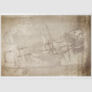 Sailing Ship Furniture Decoupage Tissue Paper