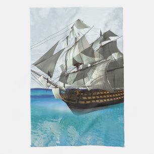 Sailing Ship Kitchen Towel