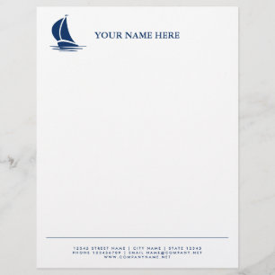Sailing ship nautical yacht logo template letterhead