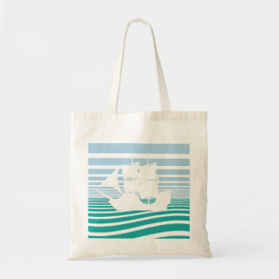 Sailing ship tote bag