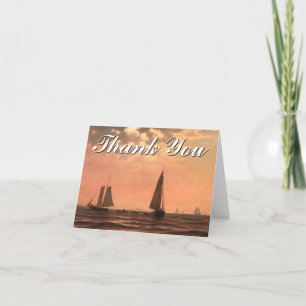 Sailing Ships Nautical Themed "Thank You" Card