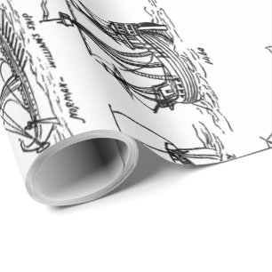 SAILING SHIPS OF OLD WRAPPING PAPER