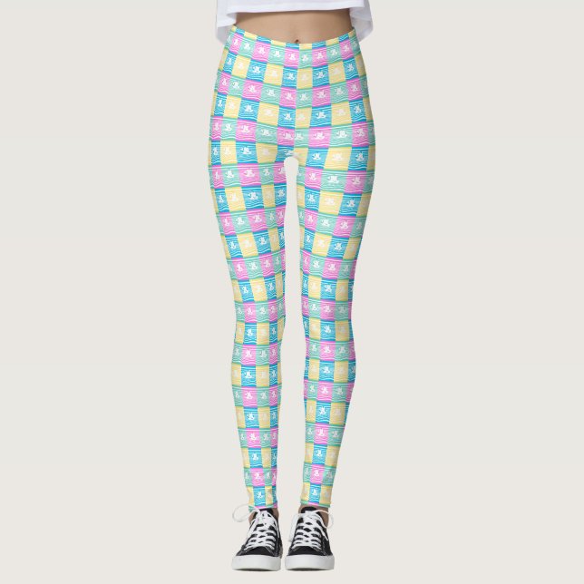 Sailing ships pattern leggings (Front)