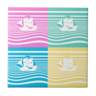 Sailing ships pattern tile