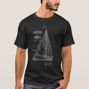 Sailing T-Shirt Sailboat blueprint #5