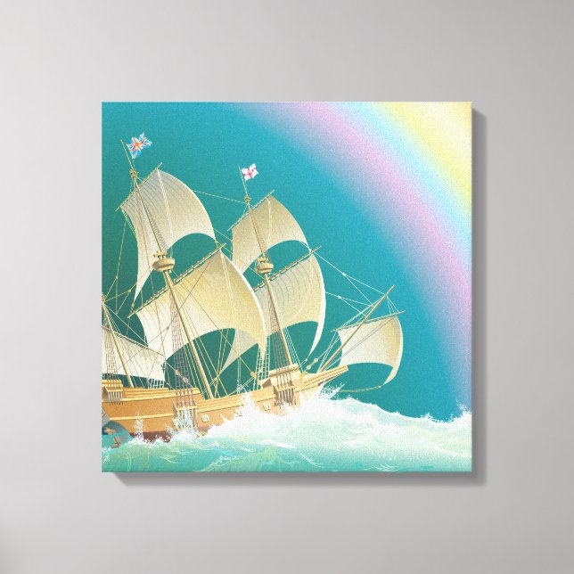 Sailing the Sea  Rainbow Canvas Print (Front)
