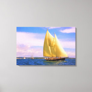 Sailing The Sound Canvas Print