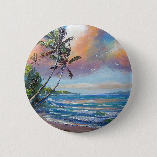 Sailing the Tropics 2 Inch Round Button (Front)