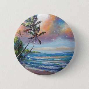 Sailing the Tropics 2 Inch Round Button