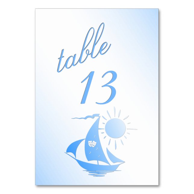 Sailing Theatre Table Number (Front)