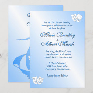 Sailing Theatre Theme Wedding Invitation