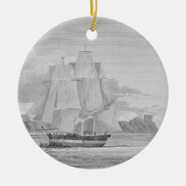 Sailing through young ice, September 1824, from 'J Ceramic Ornament (Front)