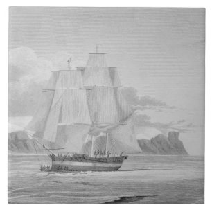 Sailing through young ice, September 1824, from 'J Tile