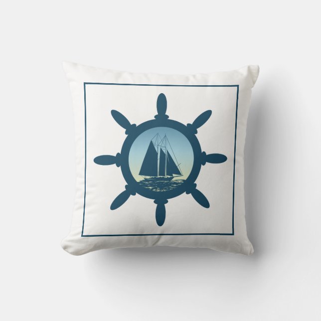 Sailing Throw Pillow (Front)