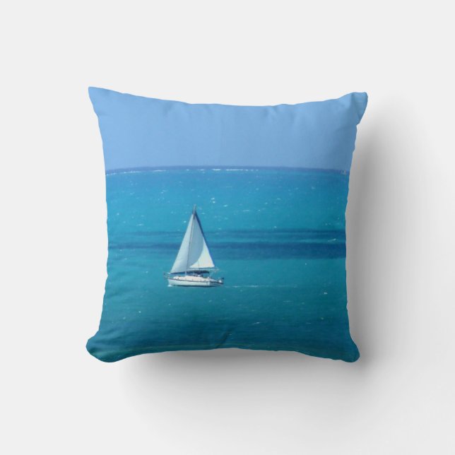 Sailing Throw Pillow (Front)