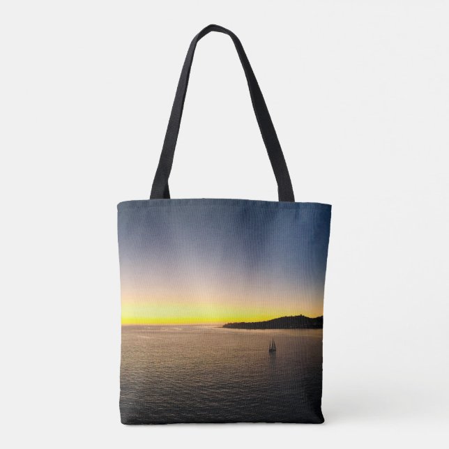 Sailing to the Horizon Sunset Photography Tote Bag