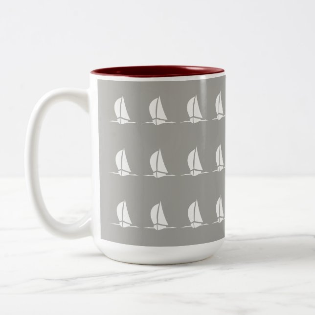 Sailing Two-Tone Coffee Mug (Left)