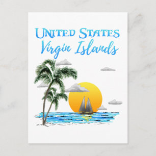 Sailing U.S. Virgin Islands Postcard