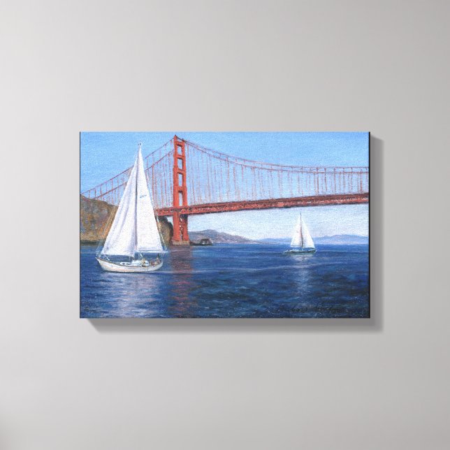 "Sailing Under the Golden Gate" Canvas Print (Front)