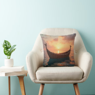 Sailing Vessel Throw Pillow