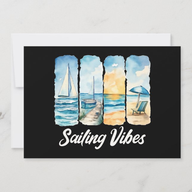 Sailing Vibes - Feel the Ocean Invitation (Front)