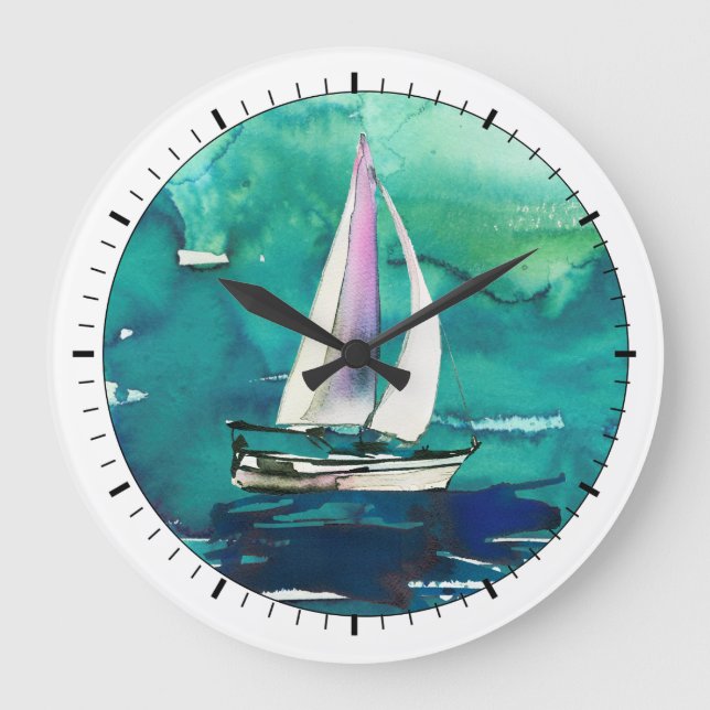 Sailing Vignette Wall Clock (Front)