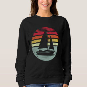 Sailing Vintage Style Retro Sailboat Boating Boat Sweatshirt
