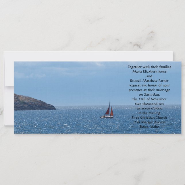 Sailing Wedding Invitation (Front)