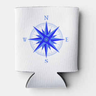 Sailing - Wind Rose Compass Nautical Shirt Can Cooler